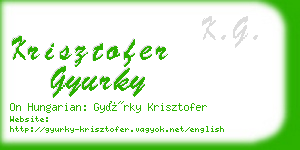 krisztofer gyurky business card